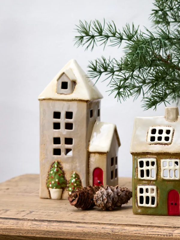 French Country Alsace Tea Light Parish Christmas Stone