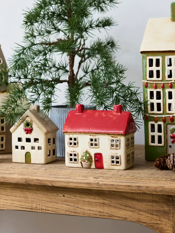 French Country Alsace Tea Light Villa Christmas Stone