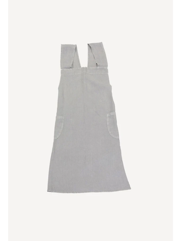 French Country Cross Back Apron Grey