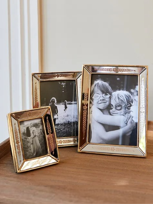 French Country Juliet Fleur Mirror Photo Frame 2.5x3.5"
