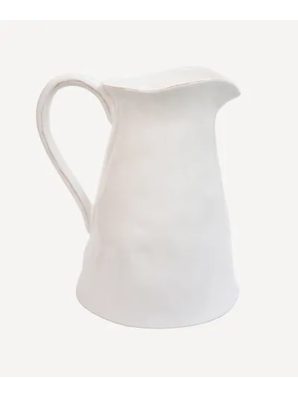 French Country Primitif Pitcher Large White