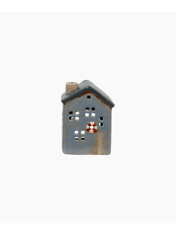 French Country Saint-Malo Tea Light House with Buoy Small