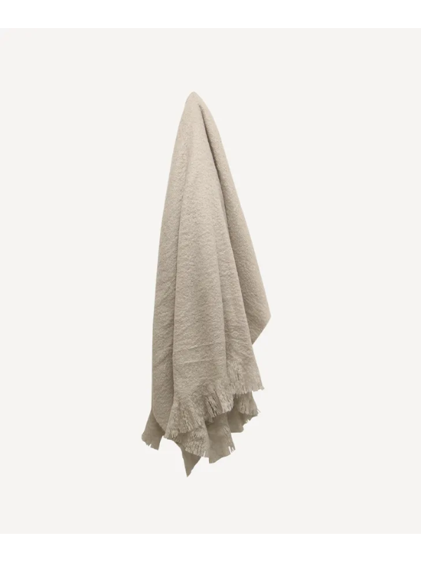 French Country Tassle Throw Soft Grey