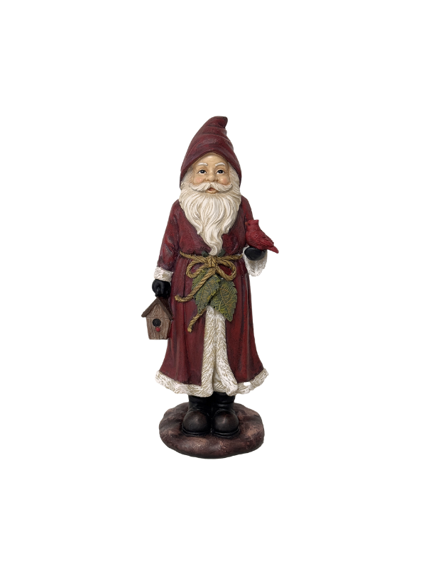 French Country Traditional Santa with Bird