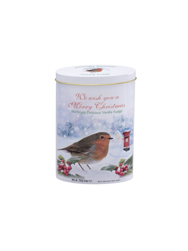 Gardiner's of Scotland Christmas Robin Fudge Tin 250g