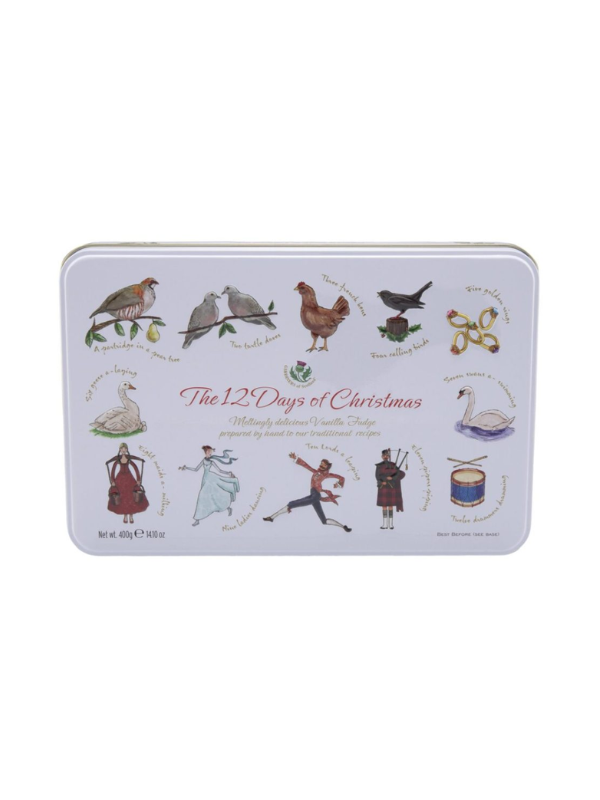 Gardiner's of Scotland The 12 Days of Christmas Vanilla Fudge Tin 400g