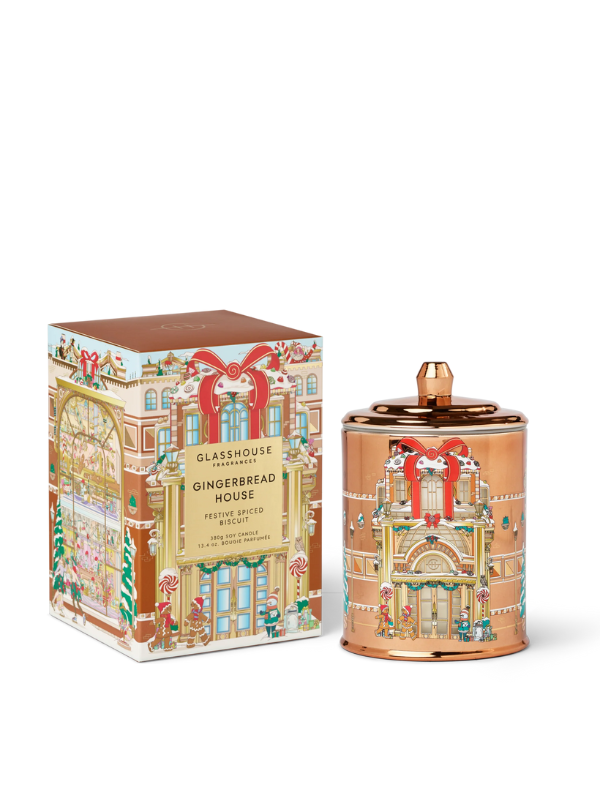 Glasshouse Fragrances Limited Edition Gingerbread House Candle 380g