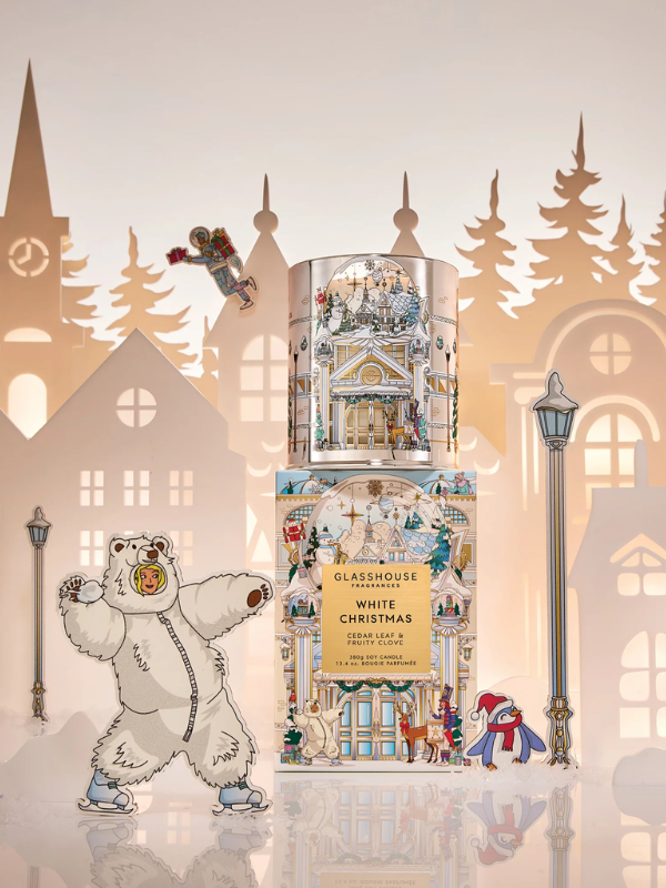 Glasshouse Fragrances Limited Edition White Christmas Candle 380g