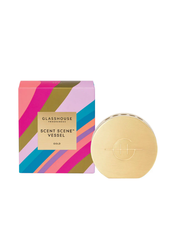 Glasshouse Fragrances Scent Scene Metal Vessel Gold