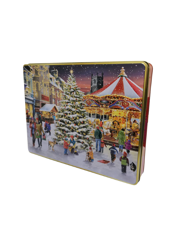 Grandma Wild's Christmas Market Scene Tin 600g