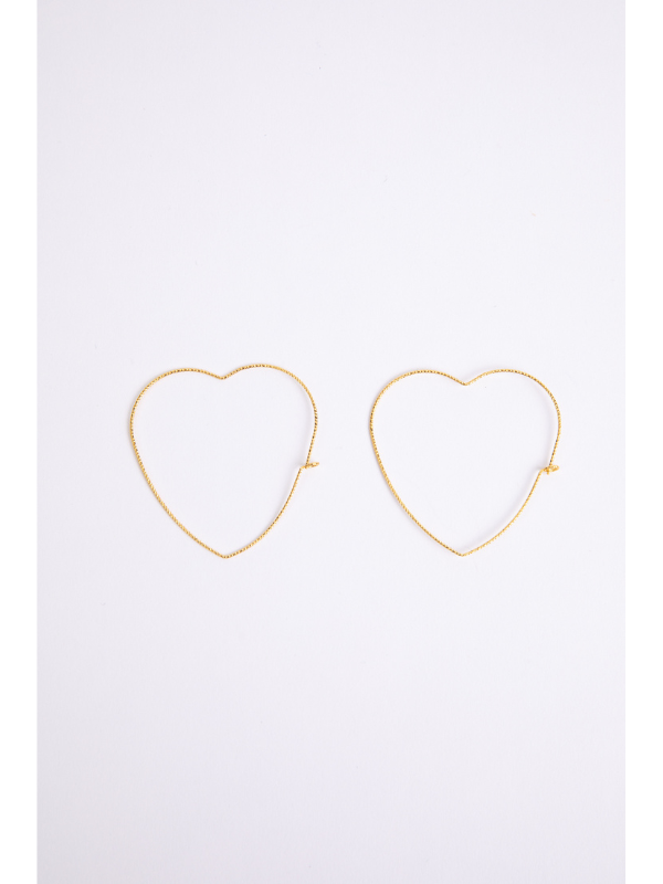 Holiday Life Charli Heart Earrings Gold