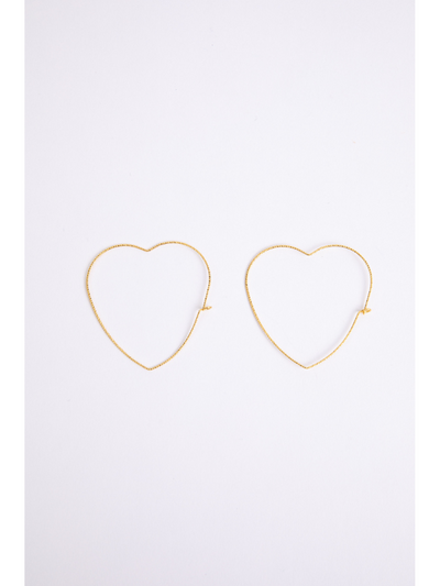 Holiday Life Charli Heart Earrings Gold