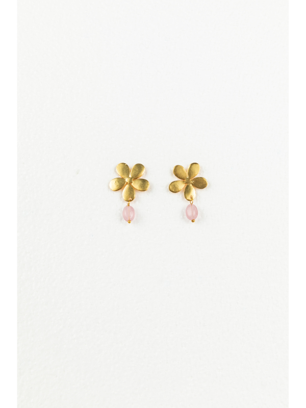 Holiday Life Liv Earrings Pink Calcy & Gold