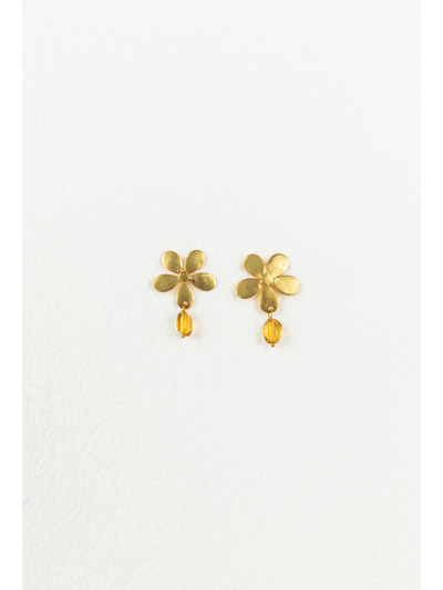 Holiday Life Liv Earrings Yellow Quartz & Gold