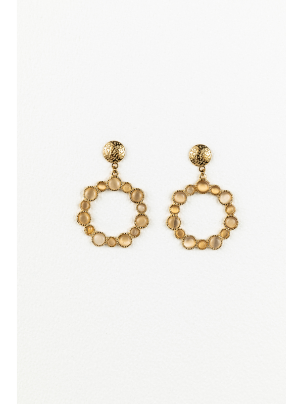 Holiday Life Lively Earrings Clear & Gold