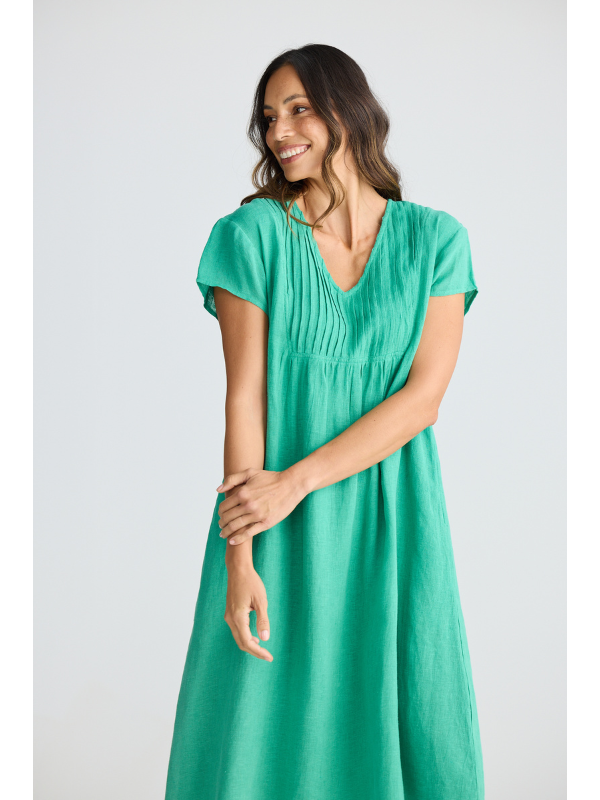 Holiday Trading Alfresco Dress Jade Green Detail