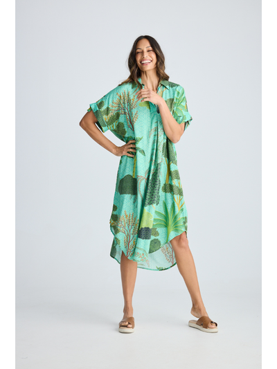 Holiday Trading Canal Overshirt Rainforest Print Front