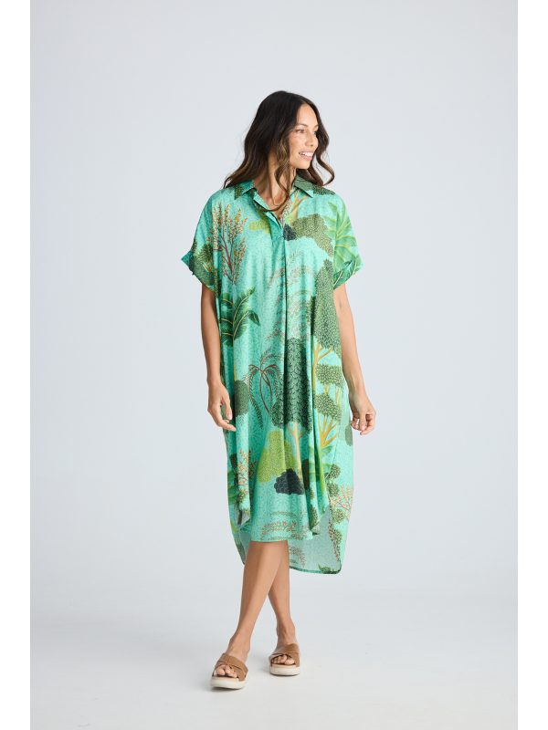 Holiday Trading Canal Overshirt Rainforest Print Side