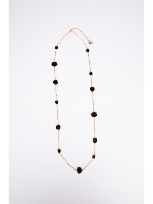 Holiday Trading Hazel Necklace Black & Gold