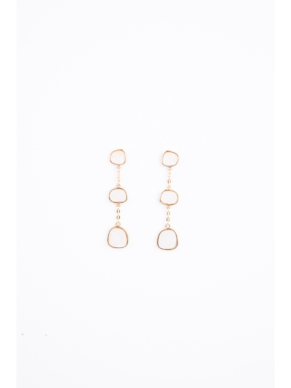 Holiday Trading Joy Earrings White & Gold