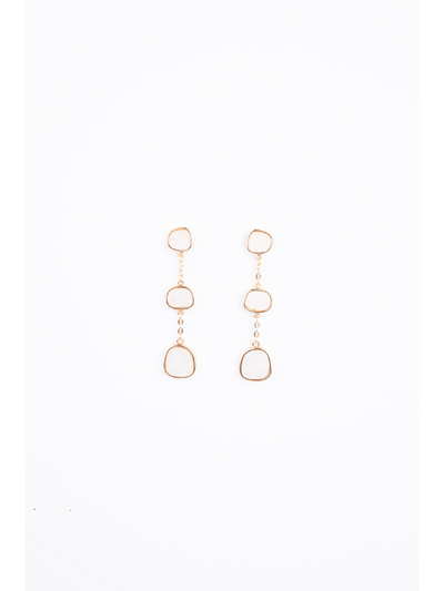 Holiday Trading Joy Earrings White & Gold