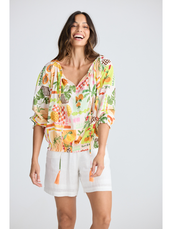 Holiday Trading Seaside Top Tropical Fiesta Front