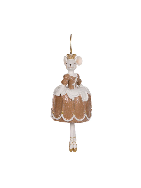 Holly & Ivy Gingerbread Mouse Hanging Ornament