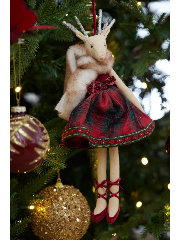 Holly & Ivy Regina Deer Hanging Ornament