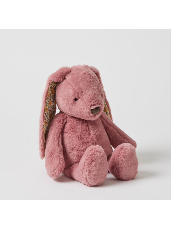 Jiggle & Giggle Floral Bunny Plush Raspberry