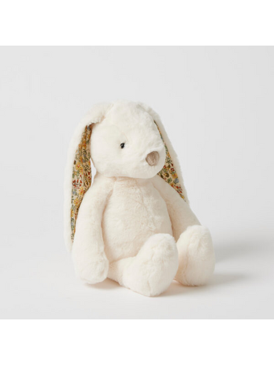 Jiggle & Giggle Floral Bunny Plush White