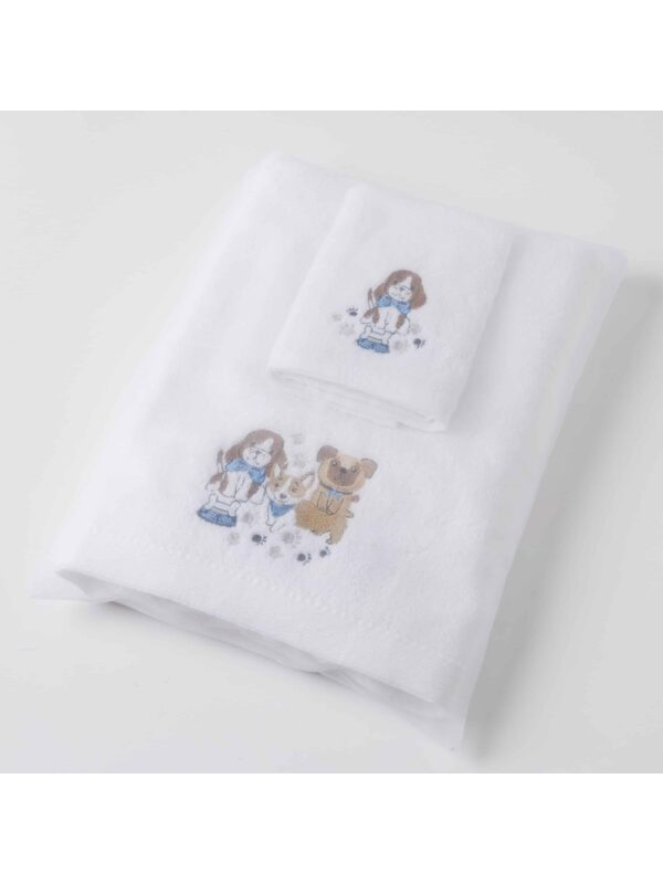 Jiggle & Giggle Pawsome Bath Towel & Face Washer in Organza Bag