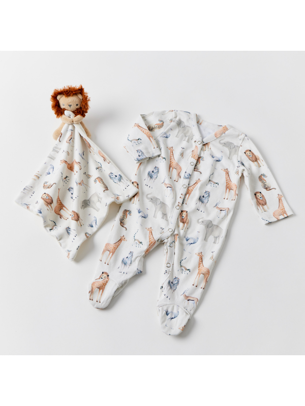 Jiggle & Giggle Zambezi Jersey Romper & Comforter Set