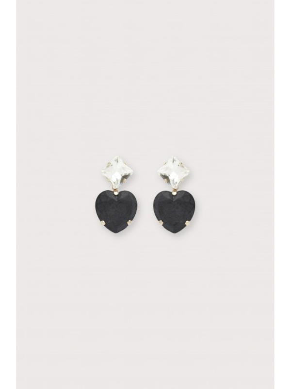 Julie Sion Poésie Earrings Black & Gold