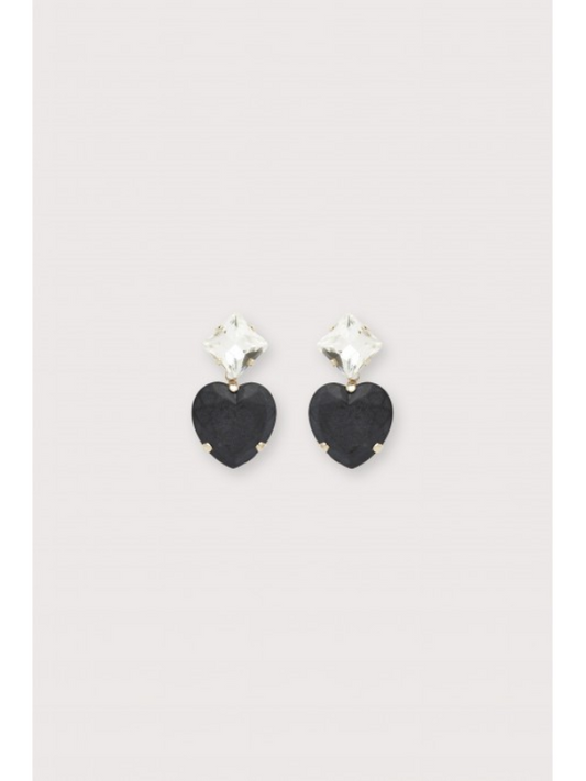 Julie Sion Poésie Earrings Black & Gold