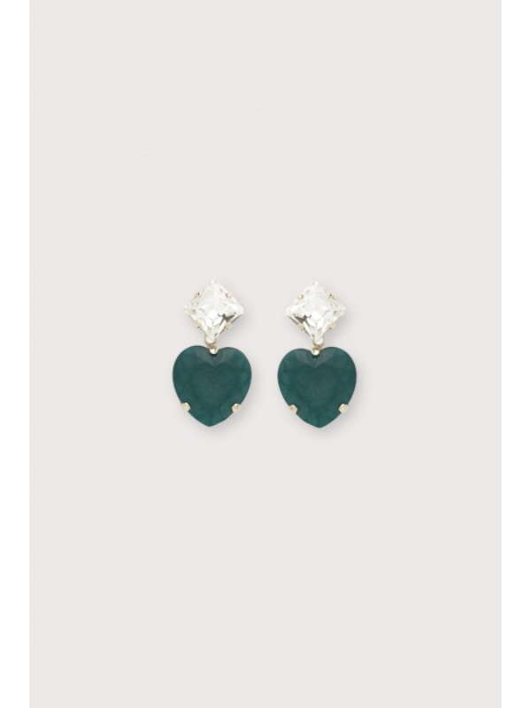 Julie Sion Poésie Earrings Green & Gold