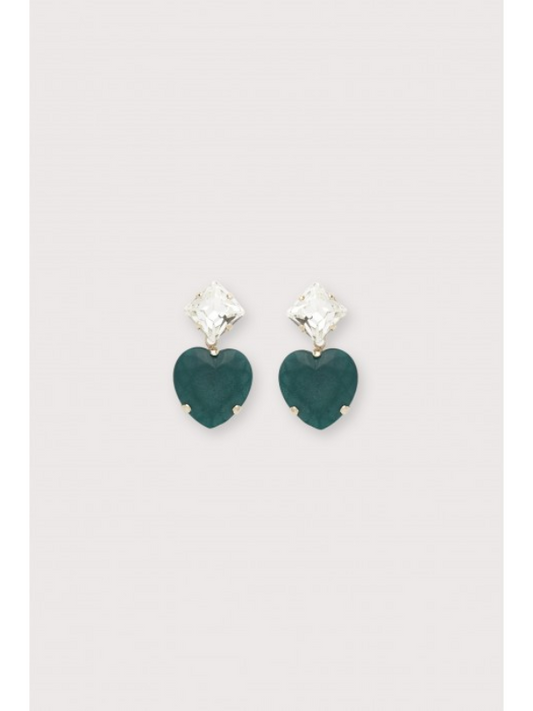 Julie Sion Poésie Earrings Green & Gold