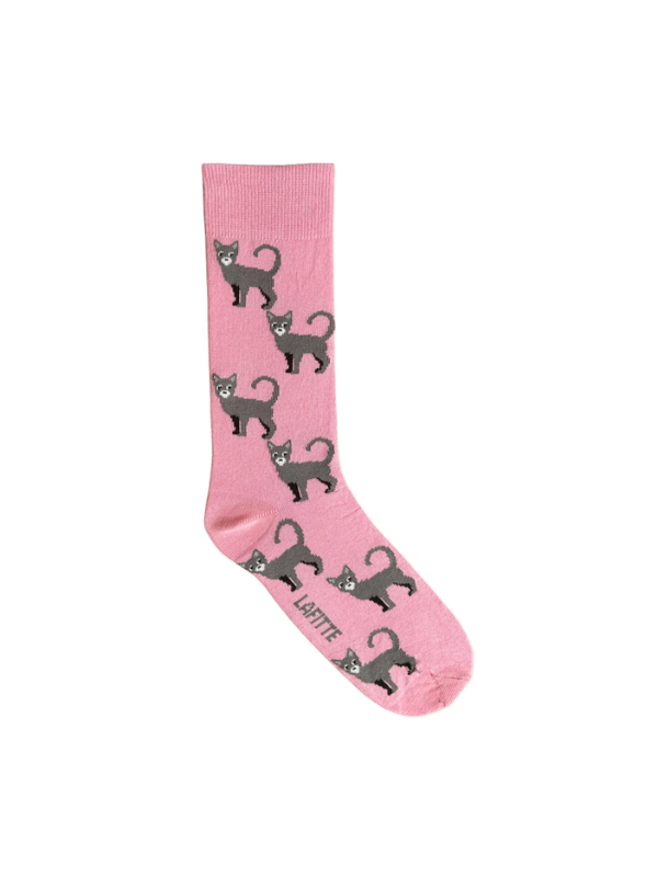 Lafitte Cat Socks Blush Pink
