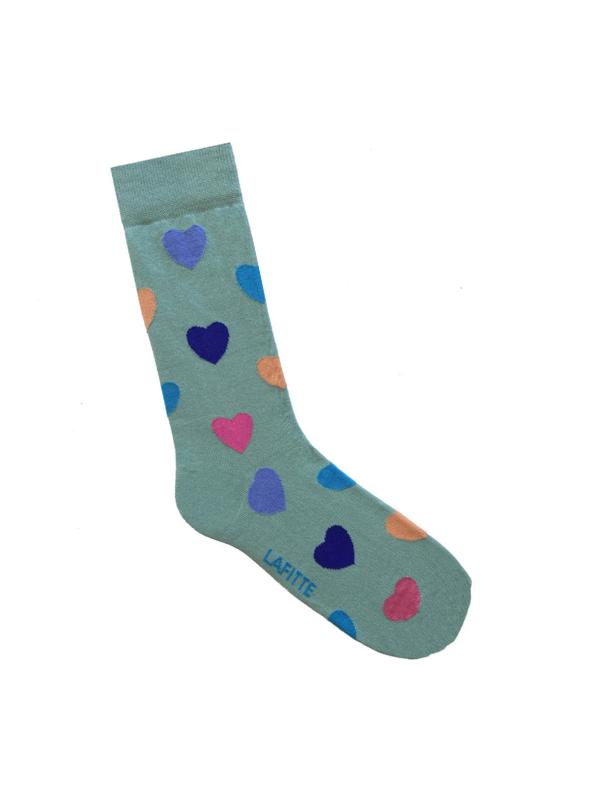 Lafitte Heart Socks Mint