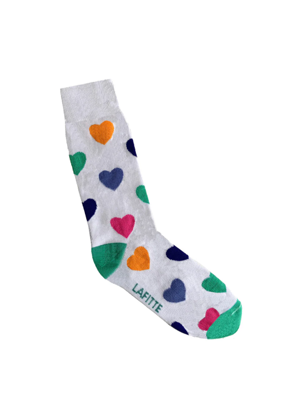 Lafitte Heart Socks White