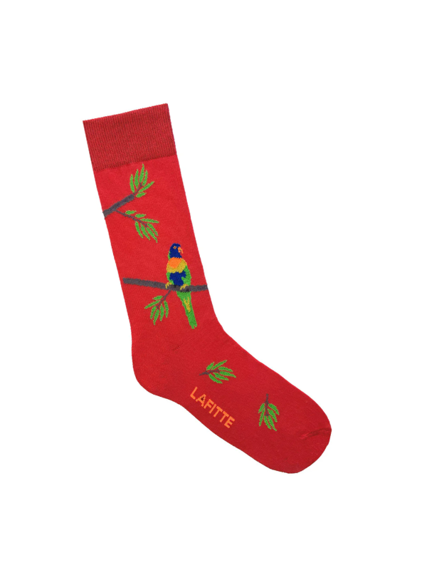 Lafitte Lorikeet Socks Red