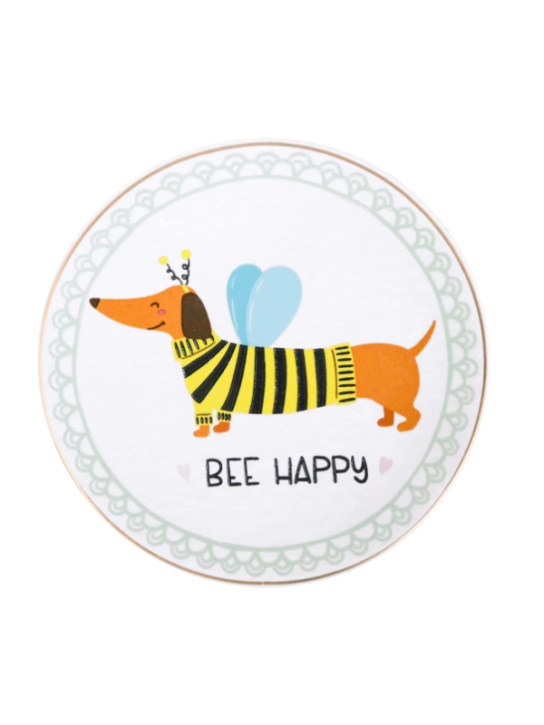 LaVida Gift Dish Dachshund Bee Happy