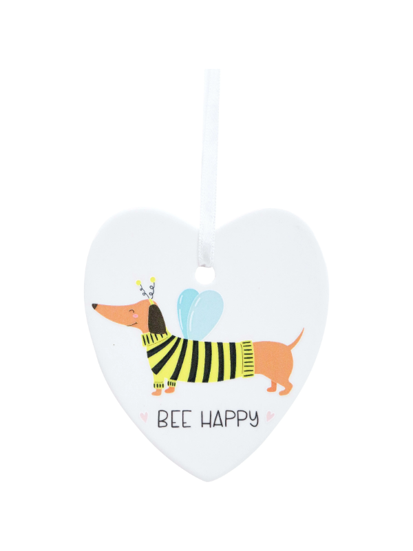 LaVida Hanging Heart Dachshund Bee