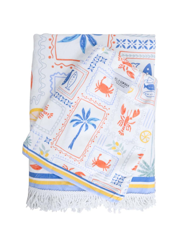 LaVida XL Beach Towel Lobster