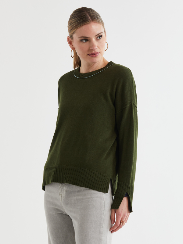 LD+CO Basic Crew Olive Side