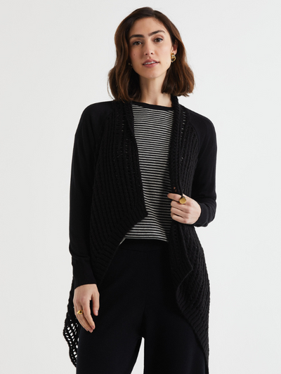 LD+CO Lofty Lace Cardi Black Front