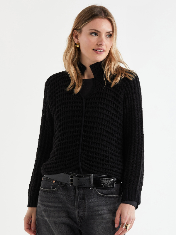 LD+CO Lofty Lace Jumper Black Front