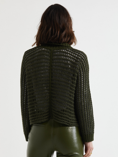 LD+CO Lofty Lace Jumper Olive Back