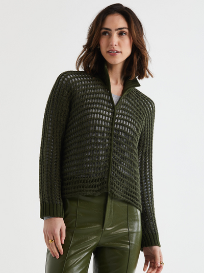 LD+CO Lofty Lace Jumper Olive Front