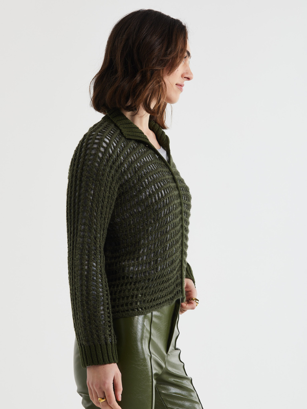 LD+CO Lofty Lace Jumper Olive Side