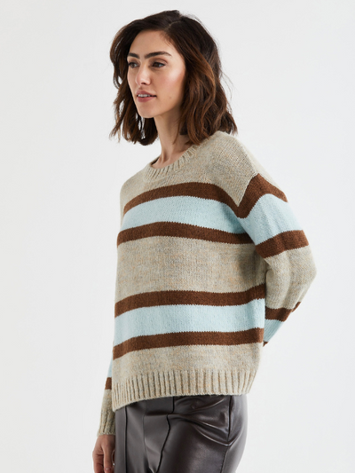 LD+CO Lofty Stripe Jumper Oat Side